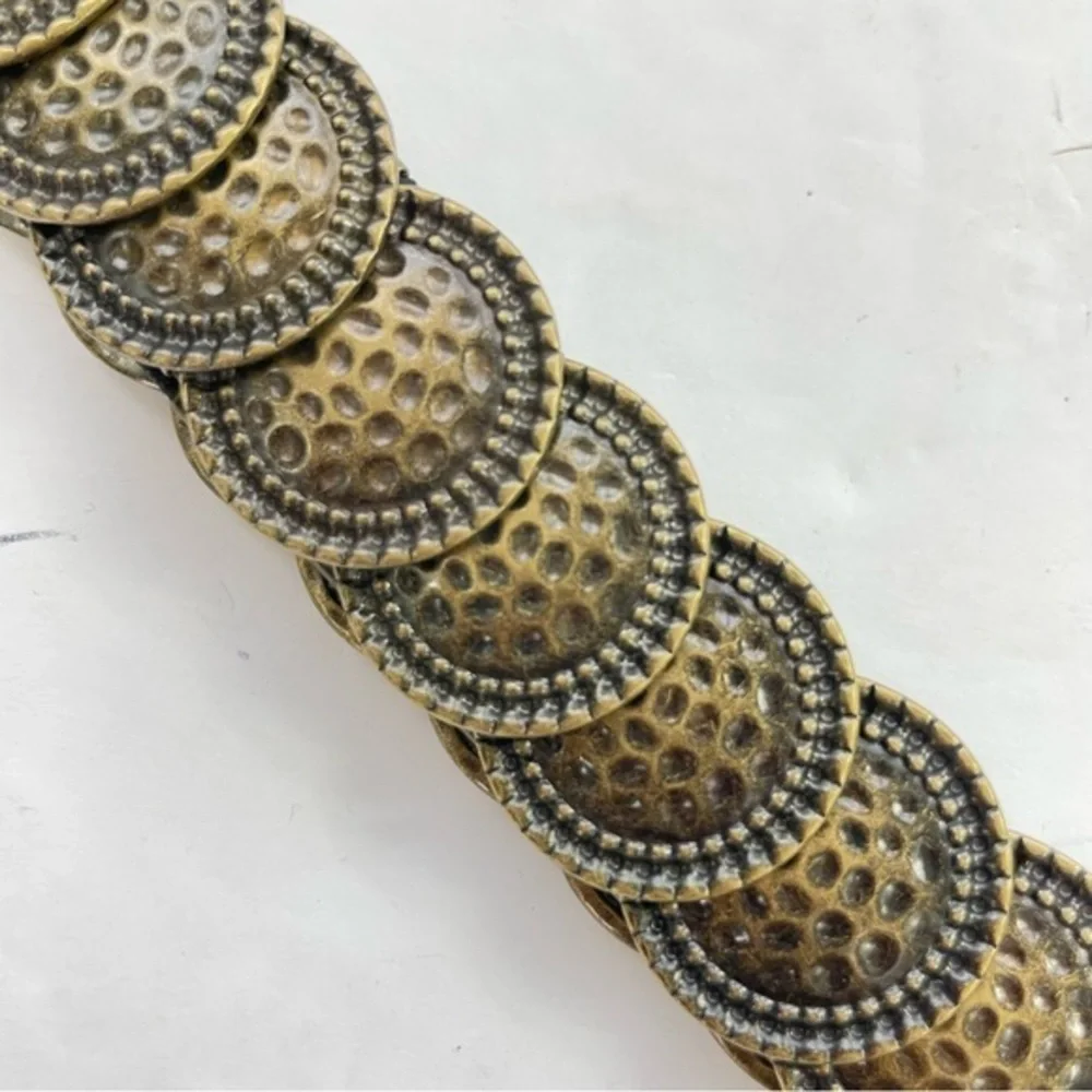 Metal‎ Coin Shield Medallion Stretchy Boho Belt